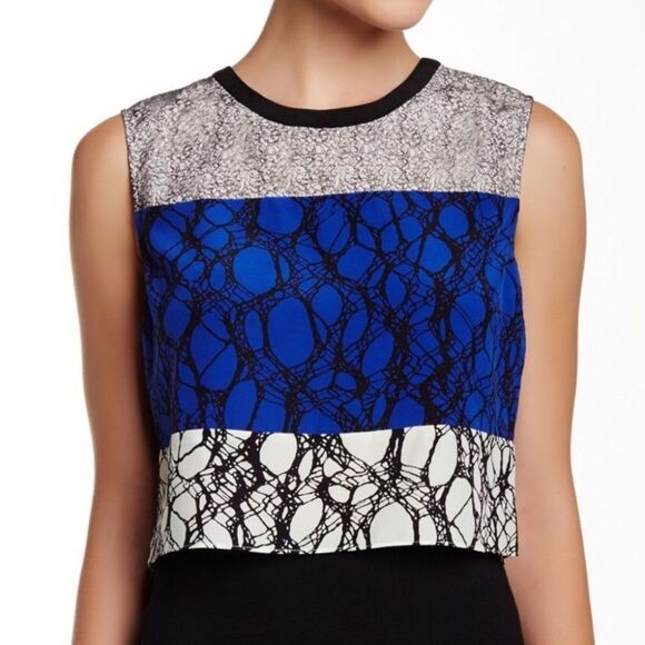 Elizabeth and James Nathena Silk Crepe Sleeveless Blouse Size Small - Picture 2 of 11